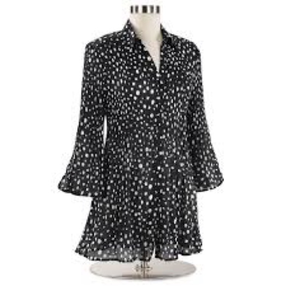 NorthStyle Scattered Dot Pleated Tunic